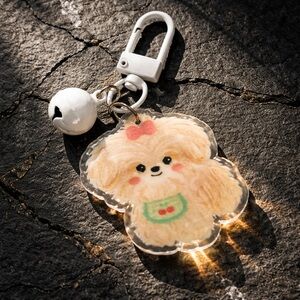 Shih Tzu Acrylic Keychain with Bell